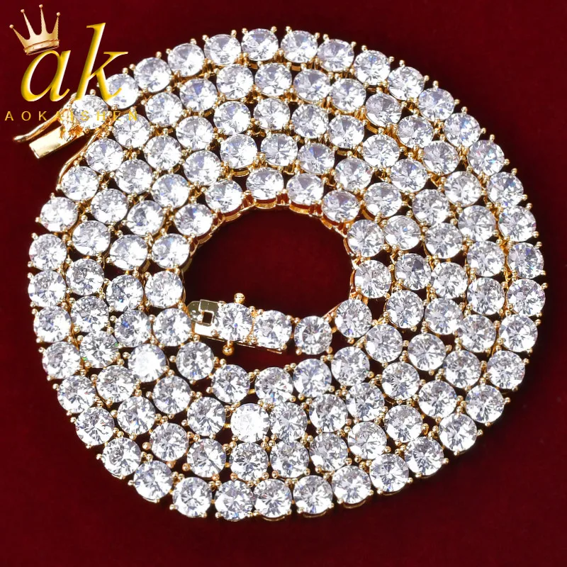 halukakah - Chaîne en Or avec Croix Homme Iced Out,Véritable Plaqué Or