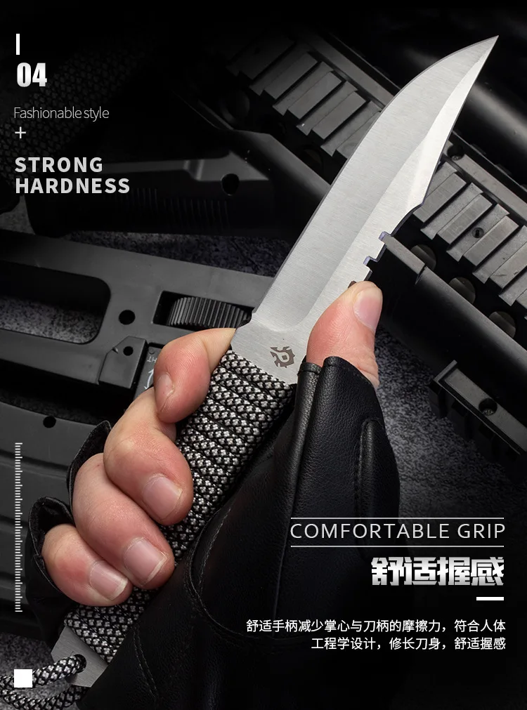 Открытый самообороны sharp SWISS army knife кемпинг в полевых условиях с перекрестной шнуровкой Парашютная веревка Нож Дайвинг мини прямой нож мебель нож для фруктов