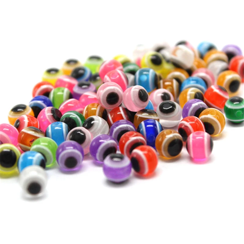 30pcs 5/6/8mm Fish Eye Fishing Beads Mixed Color Carolina Rigs Taxes Rigs Fishing Acrylic Beads DIY Kit Bass Tackle fishing tackle