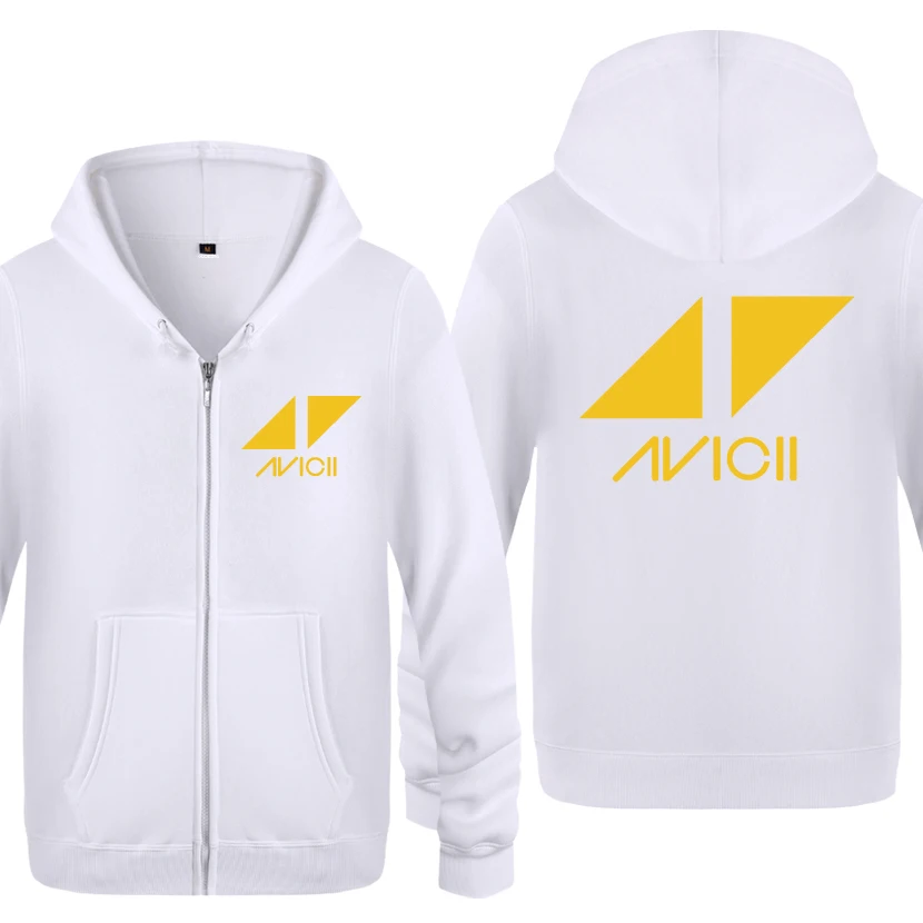 Avicii рок-группа DJ толстовки для любителей музыки мужские мужские флисовые толстовки на молнии с капюшоном кардиганы