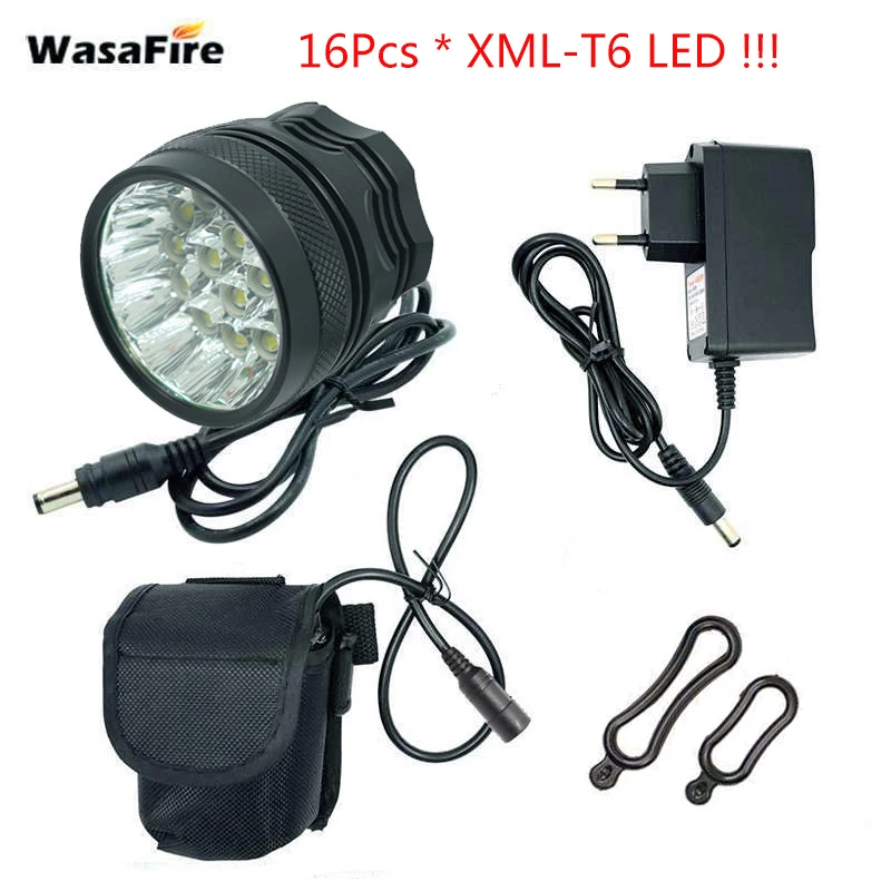 WasaFire 40000 Lumen 16 xT6 LED Bicycle Lamp Front Headlight 18650 Battery farol Bike Light Running Riding Cycling Flashlight photo
