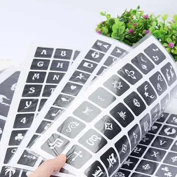 

HOT 1 Book Semi Permanent 635 Paterns Tattoo Template Album Body Art Cream Tattoo Stencils For Makeup Airbrush Painting Card