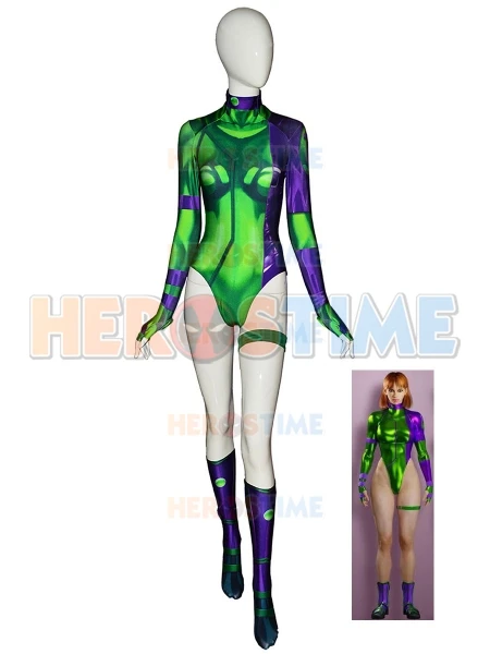 Gen 13, Кейтлин Фэйрчайлд, карнавальный костюм, 3D принт, лайкра, супергерой, Zentai, трико, боди