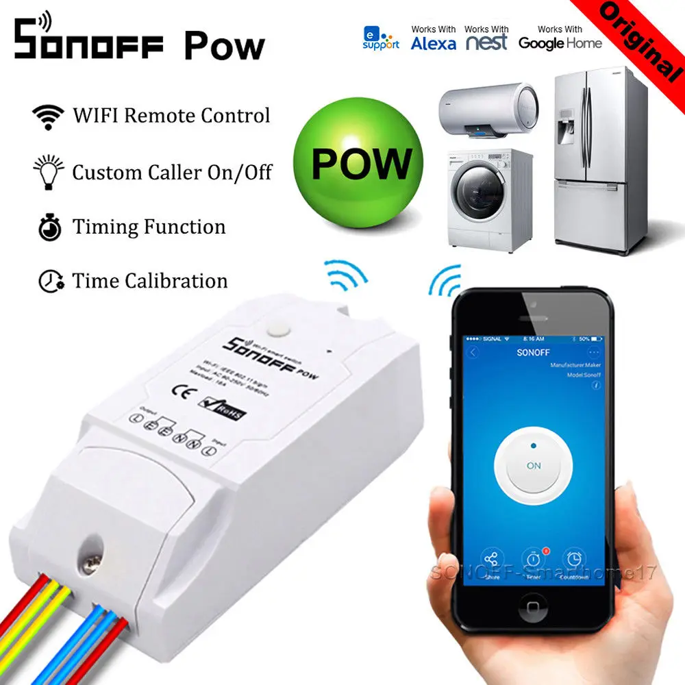 SONOFF TH10 / TH16 RF Basic Pow Dual Wifi переключатель умный дом беспроводной модуль