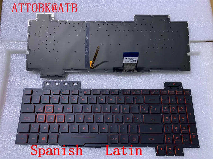 Espanhol Latin Árabe Eua Teclado Portátil para Asus Tuf Gaming Fx504 Fx504ge Fx504gd Fx80 Fx86s Fx705 Fz80 Zx80g Fx86fe Backlight