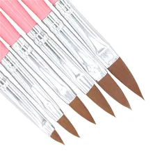 Yzwle маникюрные принадлежности оптом кристальная ручка карандаш для маникюра стиль 6 набор кистей розовая фиолетовая ручка