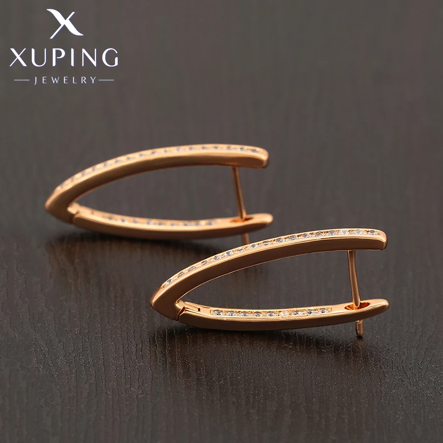 Xuping Jewelry  Store Hot Sale Women Huggies Earrings for Women Gifts of European Pattern Design Party Trendy Model A00718530