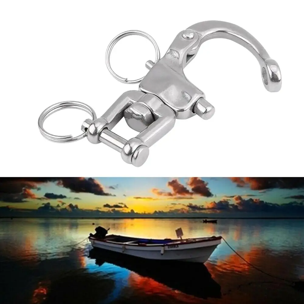 

Swivel Stainless Steel Shackle Hook Marine Boat Yacht Sailing Hardware Part