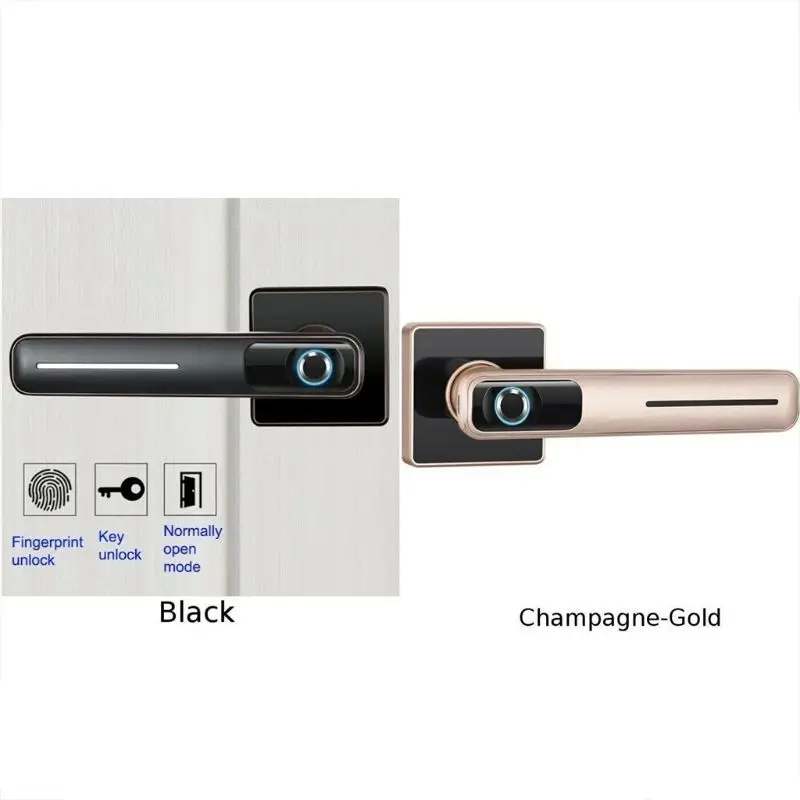 1Set Smart Electronic Door Lock Biometric Fingerprint Lock with Key for Home Kit