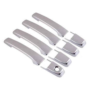 

ABS 8pcs Silver Outer Side Door Handle Cover Cap Trim Fit For Mitsubishi Pajero Shogun V80 2007-2014 2015 2016 2017 2018 2019