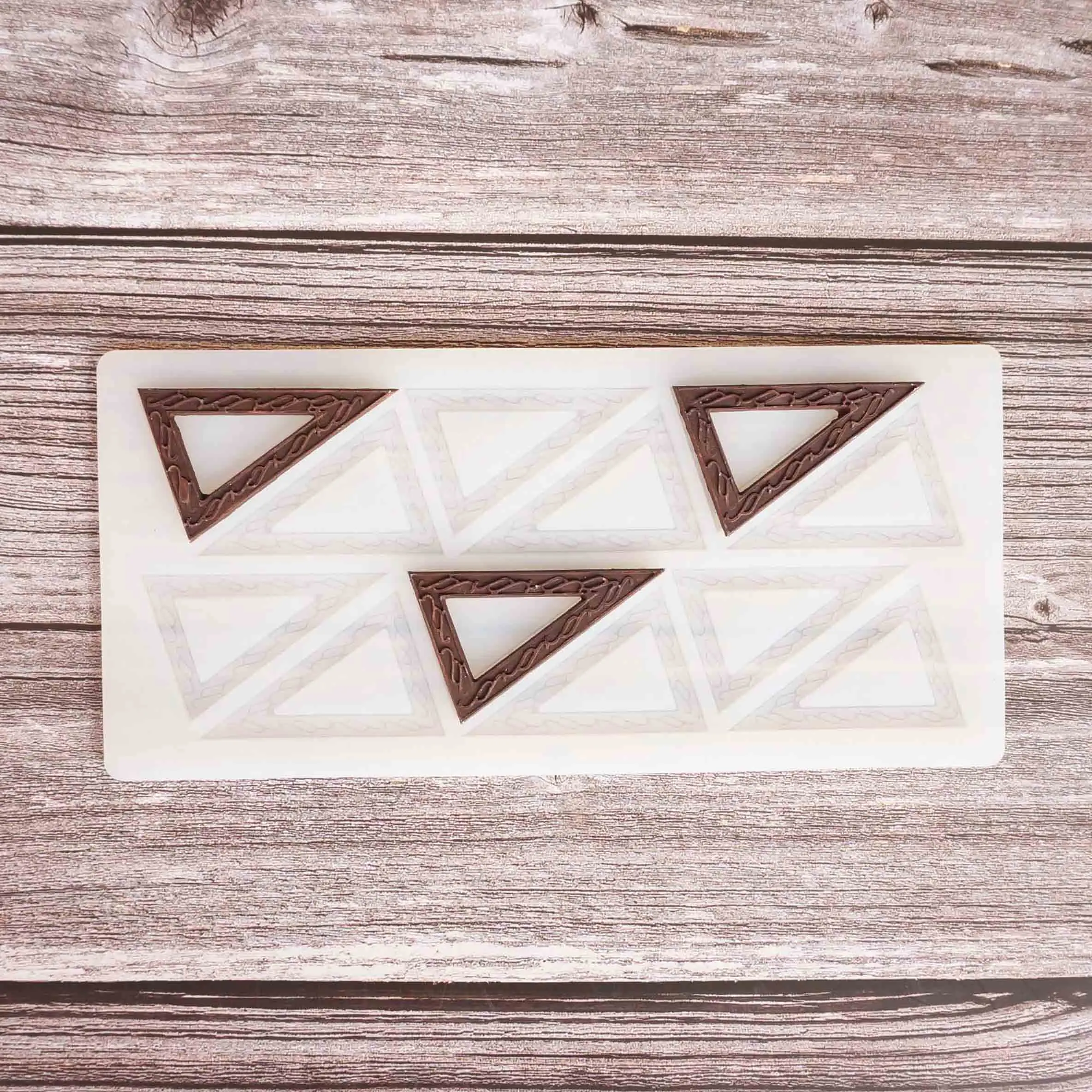 Hollow triangle Shape Chocolate Stencil Mold Cake Decorating Silicone