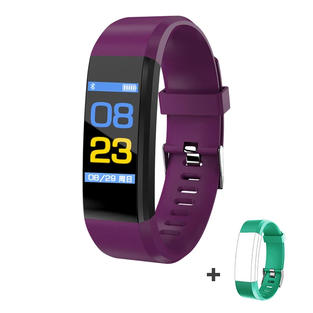 Смарт-часы с Bluetooth 115, умные часы для сна, фитнес-трекер, будильник, напоминание о звонках, Смарт-часы для телефона Android - Цвет: 12