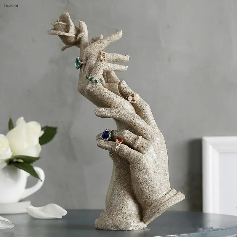Resin Hand Model Jewelry Rack Storage Ring Seat Wedding Decoration Hanging Bracelet Jewelry Display Shelf Jewelry Props