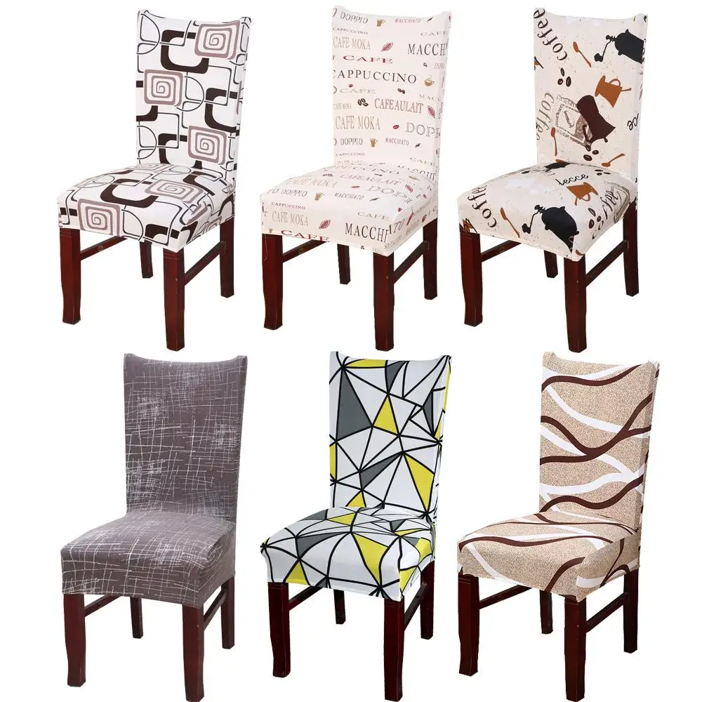 

20 Elastic Floral Slipcovers Chair Covers Spandex Stretch Removable Dining Chair Cover With Backrest Modern Kitchen Seat Case