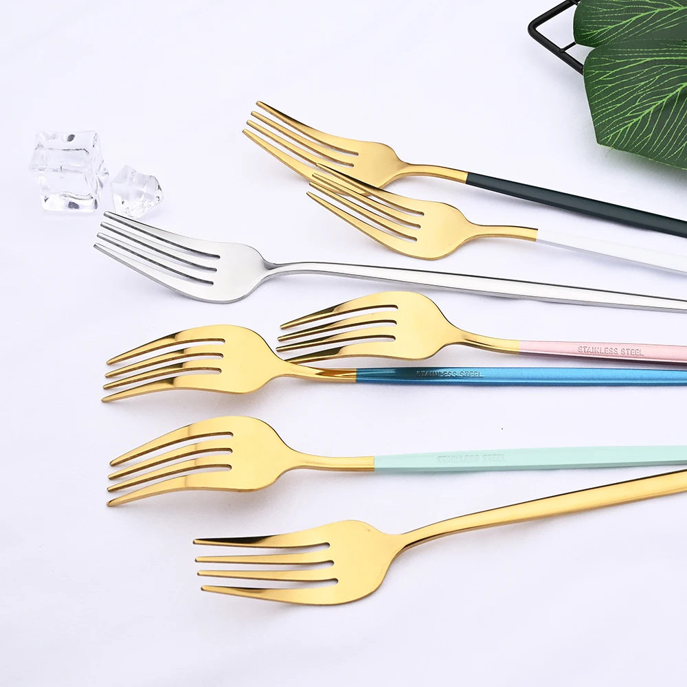 Gold Dinnerware Set Stainless Steel Black Dinnerware Set Knife Fork Spoon Teaspoon Cutlery 4pcs Kitchen Silverware tableware set,stainless steel kitchen utensils