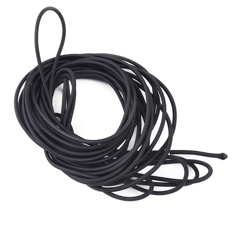 10m 4mm Black High Tension Cord Bungee Elastic Rope for roof racks /trailers /ground sheets /tarpaulin /boats /caravans | Спорт и
