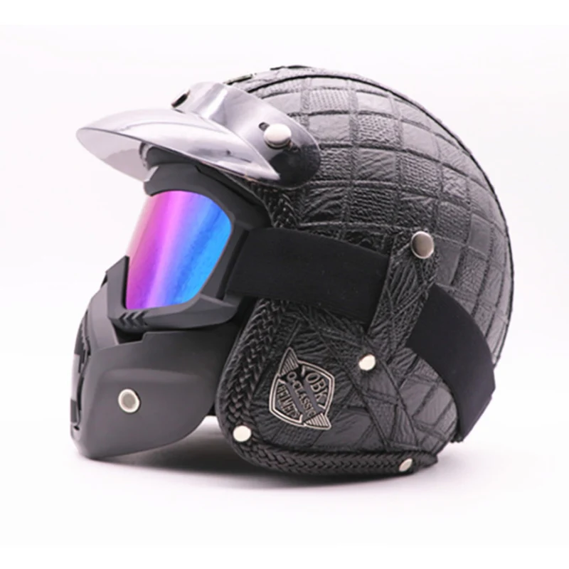 Полнолицевой гоночный moto cross Casque hors route Casque мотошлем moto Casco винтажный Ретро Мультфильм взрослых детей мото маска