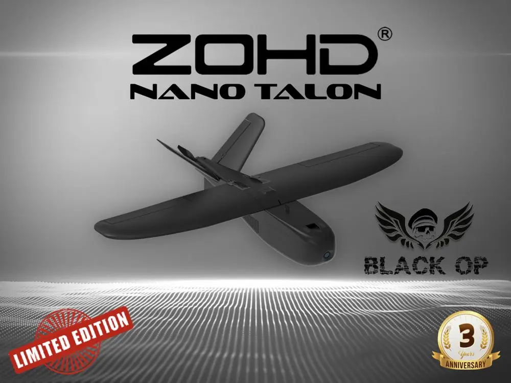 ZOHD Talon Black OP 860 мм размах крыльев AIO v-хвост EPP FPV крыло модель самолёта на радиоуправлении игрушки на открытом воздухе PNP w/FPV готовое ограниченное издание