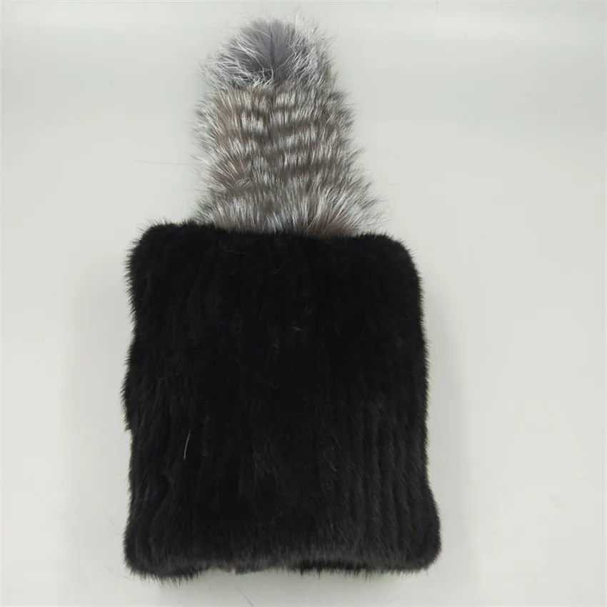 Производство высококачественной новой продукции полный спектр вязаных шапок из меха норки носить брелок на сумку зимняя теплая шапка