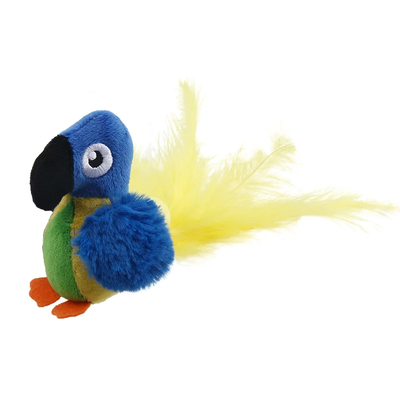 Pet Cat Toy Sparrow Insects Mouse Shaped Bird Simulation Sound Oft Stuffed Toy Pet Interactive Sounding Plush Doll Pet Supplies 