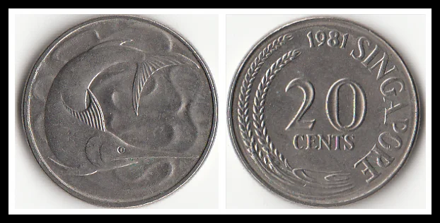 Singapore 20 cents Coins Asia New Original Coin Unc Collectible Edition Real Rare Commemorative Random Year | Дом и сад