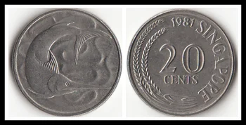 

Singapore 20 cents Coins Asia New Original Coin Unc Collectible Edition Real Rare Commemorative Random Year