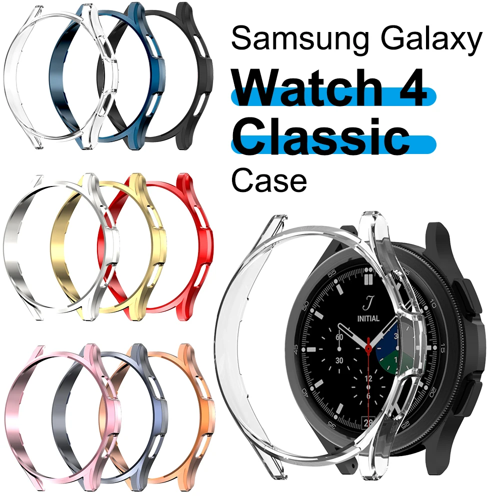 Custodia Per Samsung Galaxy Watch 4 Classic 42Mm 46Mm Copertura Protettiva Completa Placcatura Antiurto Tpu Galaxy Watch 4 Classic Cover Shell