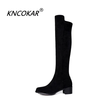 

KNCOKAR Autumn/winter 2017 new style women's boots Europe United States with 9CM high heels and thigh-high thigh-high boots