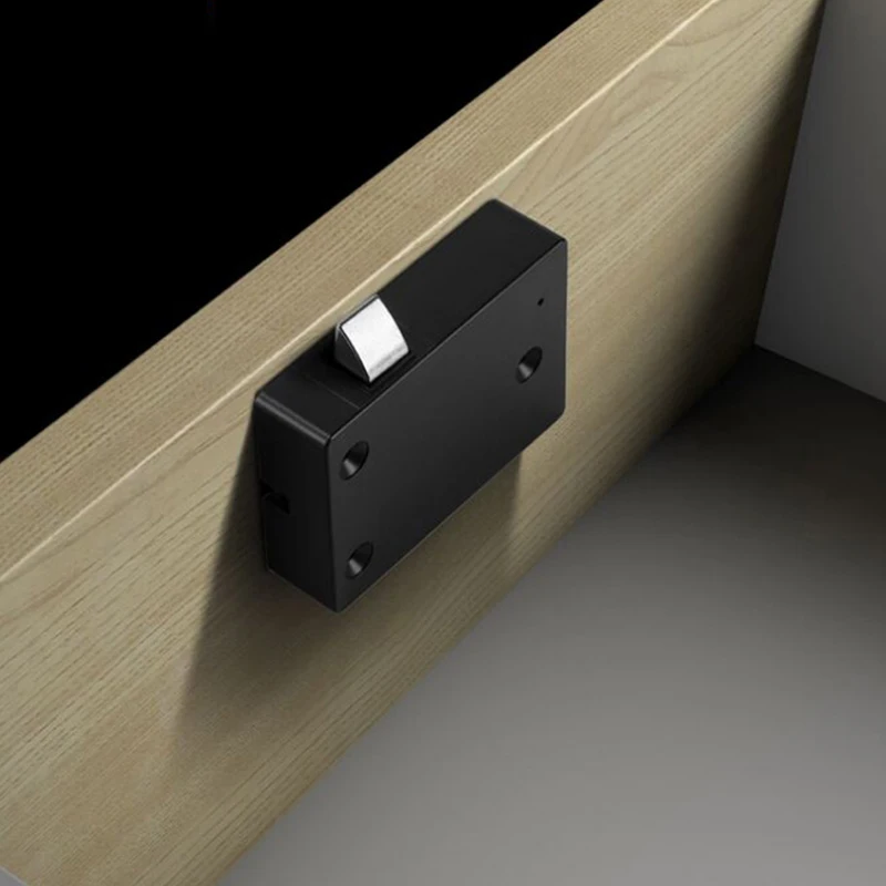

Black Electric Fingerprint Lock Office Fully Automatic Modern Simplicity Fingerprint Drawer Lock Wardrobe Smart Biometric Locks