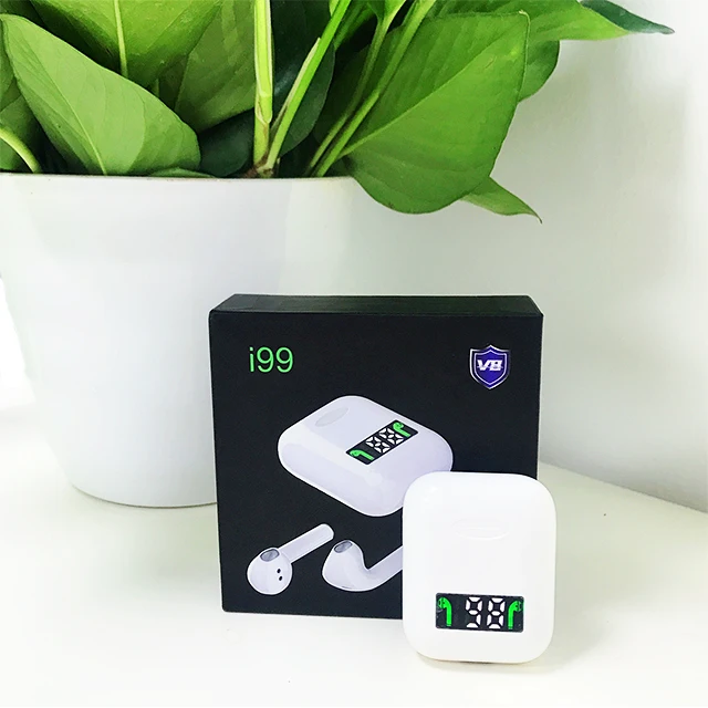 i99-tws-white I99 Tws Мини Всплывающие беспроводные бас стерео bluetooth наушники Tap control наушники с зарядным устройством PK i12 i80 i200 i5000 i9000 - Цвет: i99-tws-white