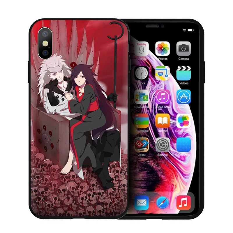 B5 Мягкий силиконовый чехол для телефона EWAU madara Uchiha Naruto для iPhone 5 5S SE 6 6s 7 8 plus X XR XS 11 Pro Max - Цвет: B5