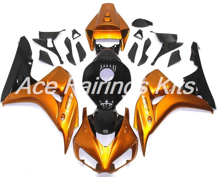 Топ литья под давлением ABS полный обтекатель комплект Подходит для Honda CBR1000RR 06 07 2006 2007 1000RR Обтекатели золотой черный