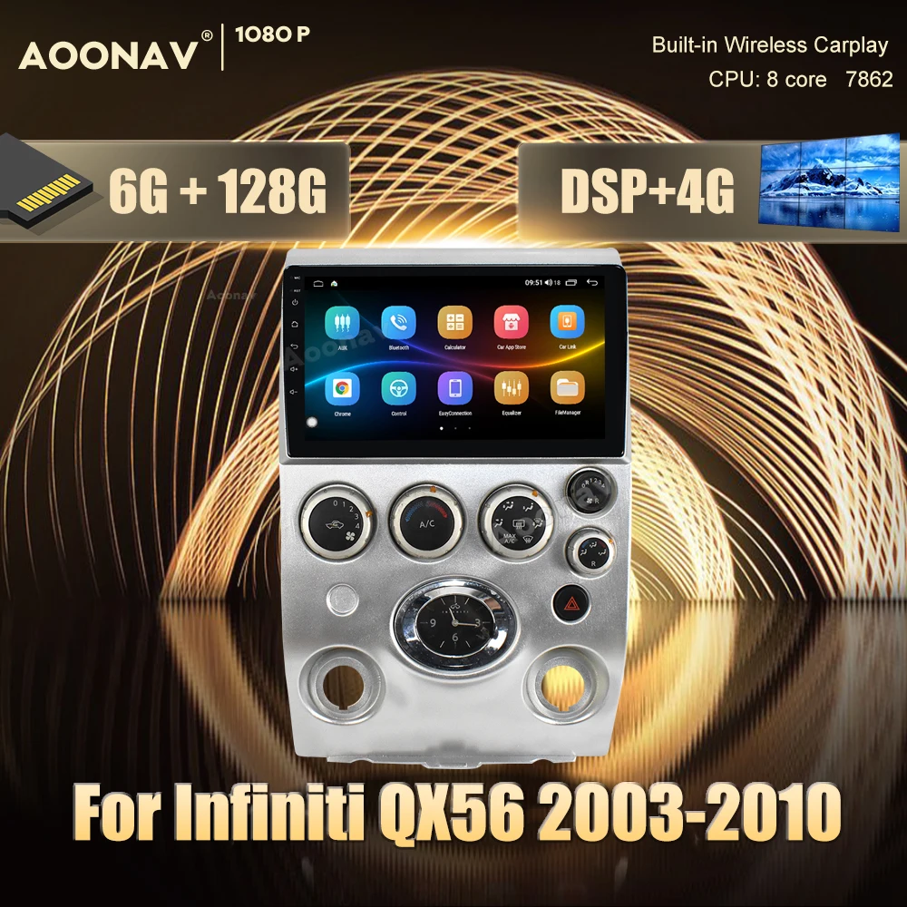 Автомагнитола 2 din на Android 10 0 для Infiniti QX56 2007-2010 автомобильное стерео радио