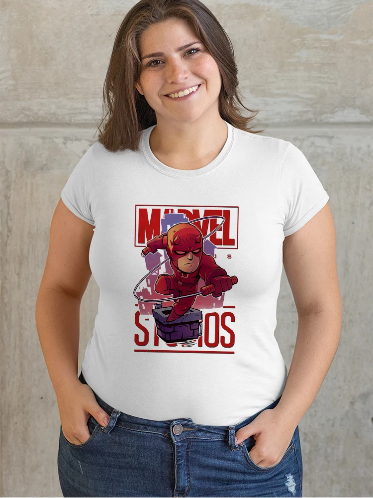 Marvel Cute Daredevil Print Women T 
