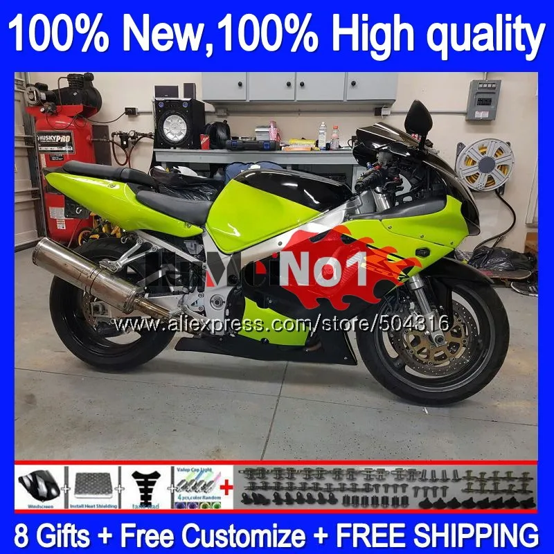 Корпус для SUZUKI GSXR600 GSX R600 K4 GSX-R600 2004 2005 15MC. 89 GSXR-750 GSXR 750 600 CC 04 05 GSXR750 04 05 обтекатель желтый и зеленый цвета