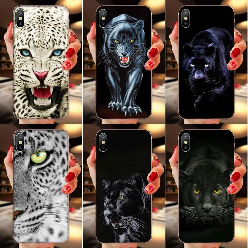 Силиконовые чехлы для Apple iPhone 11 Pro X XS Max XR 4 4S 5 5C 5S SE 6 6S 7 8 Plus Cheetah Panther|Чехлы-накладки| |