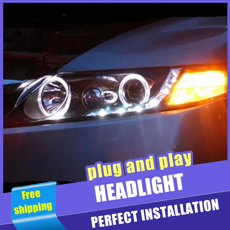 2 шт. автомобильный стиль светодиодный фары для Honda Civic 2007-2011 для Civic Головной фонарь светодиодный DRL Объектив двойной луч H7 HID Xenon bi xenon объектив