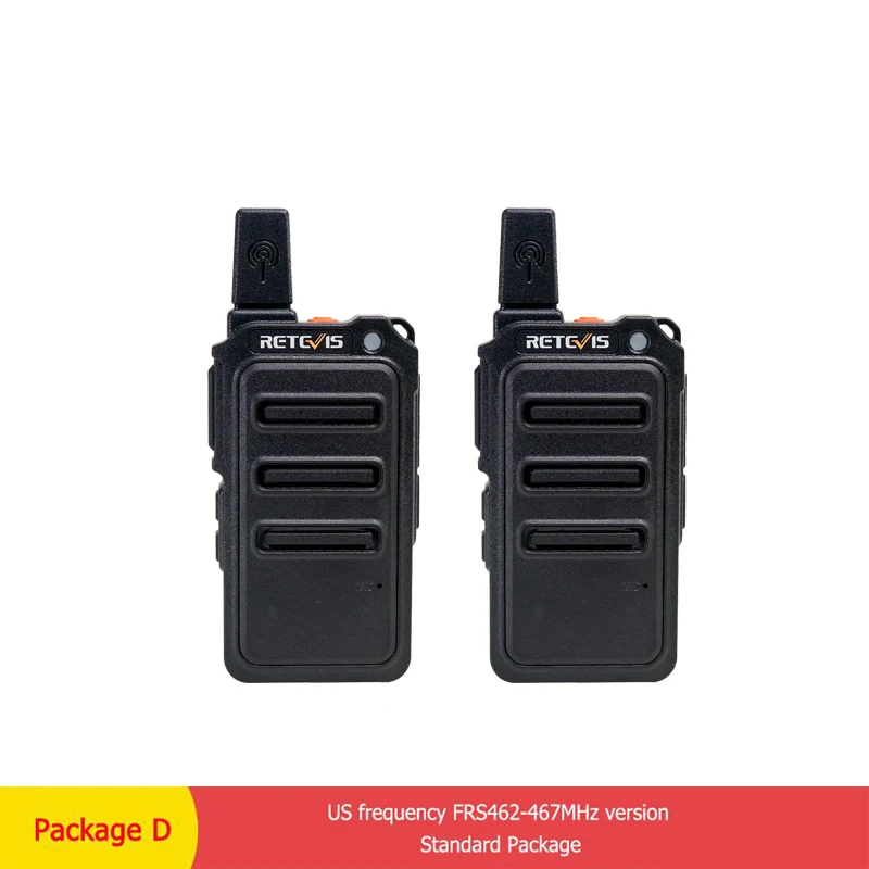 Package D 2 шт. RETEVIS RT19/RT619 портативная рация PMR радио FRS/PMR446 VOX скремблер частота прыжка двухстороннее радио приемопередатчик Comunicador - Цвет: Package D
