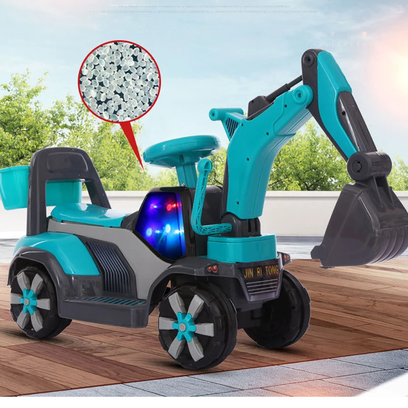 Детский подарок может кататься на игрушечный землекоп большой Музыкальный Электрический экскаватор мощность четыре колеса детский спортивный автомобиль