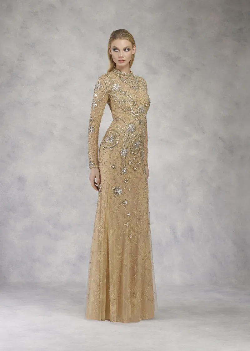 Gold Mother Of The Bride Dresses mother bride dresses Latest With Cape Lace Appliqued Beaded Mother Of The Groom Gowns Plus Size