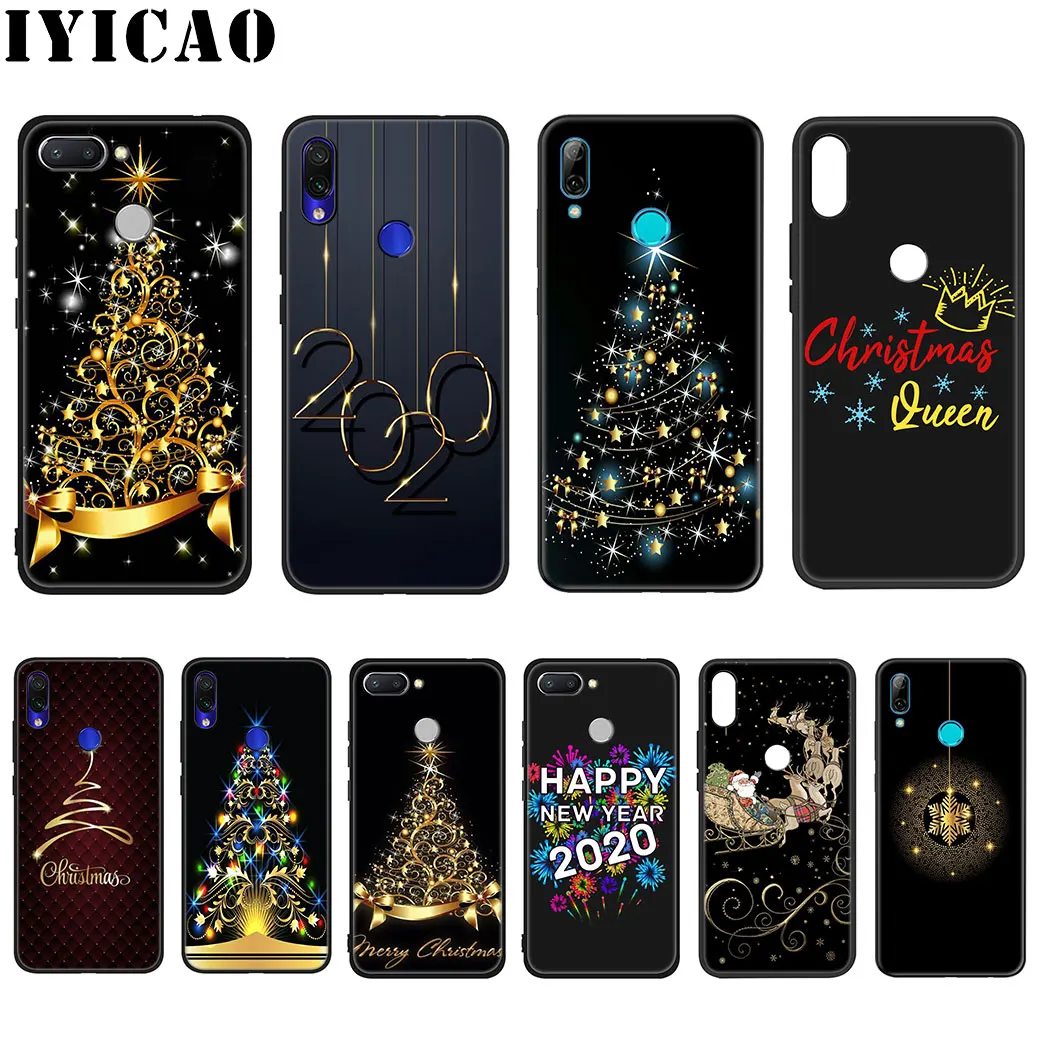 Рождественские и новогодние Новый год Мягкий силиконовый чехол для Xiaomi Redmi Go S2 K20 6