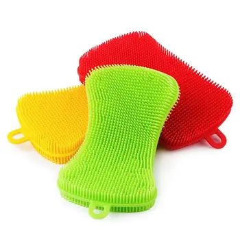 

Silicone Sponge Dish Delicate Hygienic Kitchen Scratch-Resistant Cleaning Flat Design Multi-Purpose Scrubber