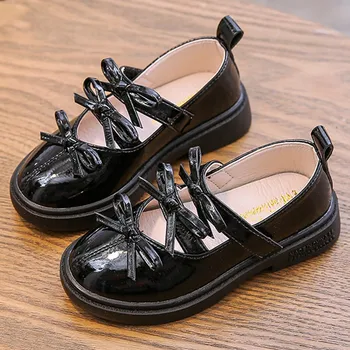

2019 Brand New Cute Princess Shoes Baby Dance Child Girls Bow Knot Cute Princess Children Toddler Casual Leather Shoes #826