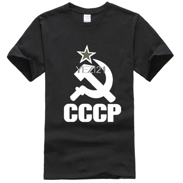 Cccp футболки для мужчин СССР Советский Союз человек футболка короткий рукав
