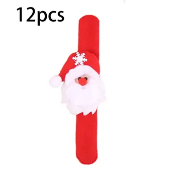 

12 Pcs Christmas Decorations Cute Cartoon Clap Circle Kids Toys Wrist Decoration Christmas Elements Bracelet