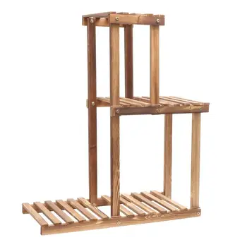 

1pc Wooden Flowerpot Rack Exquisite Chic Delicate Flowerpot Stand Flower Pot Shelf For Home Flower Stand Plant Stands Indoor