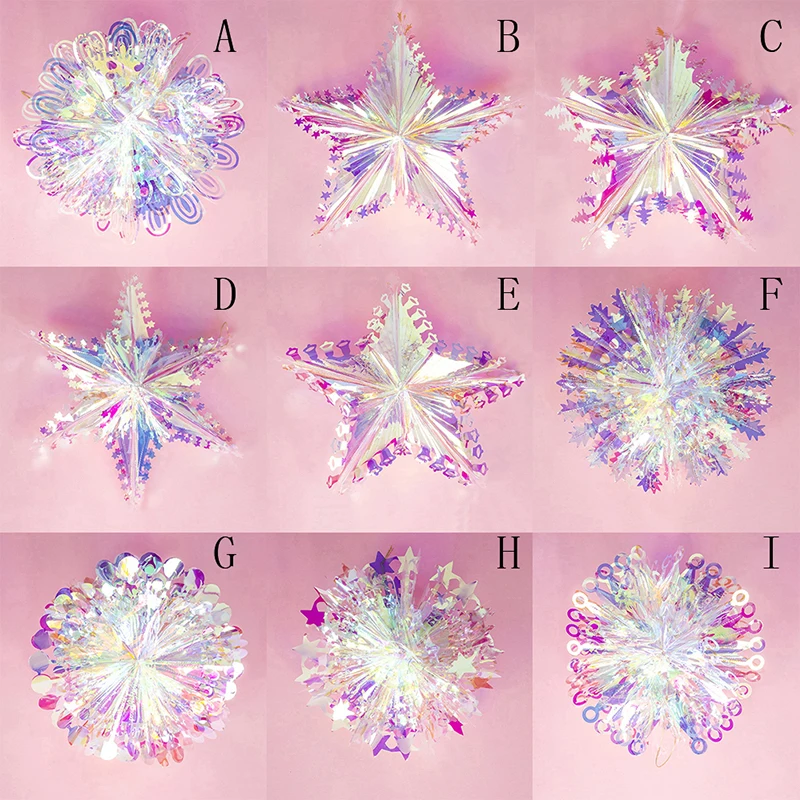 DIY переливающиеся блестящие радужные пленки соты шар со снежинками пентаграмма орнамент конфетти-блестки для рождественской свадебной вечеринки декор