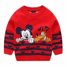 Belababy/осенний свитер для мальчиков; Новинка; Детский костюм с рисунком; пуловер в полоску; вязаный свитер; весенняя одежда для детей