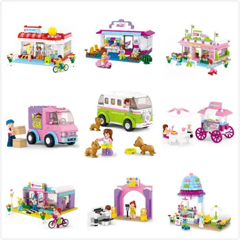 

LegoINGLs Friends Pink Dream Series Sunshine Model Building Blocks Sets Bricks Educational Toys for Children 0520 0521 0523