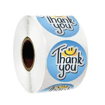 

500pcs Smile Label Stickers 1inch Thank You Stickers for Wedding Birthday Party Baby Shower Favors Decor Envelope Seals Stickers